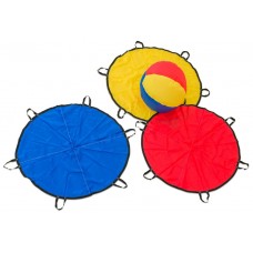 Set de 3 parașute și minge 