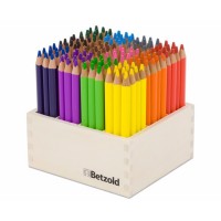 Creioane colorate in cutie de lemn 144 buc