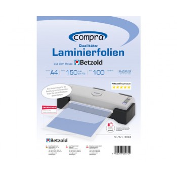Folii de laminare A4, grosime 150 microni – 100 buc