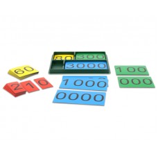 Sistemul zecimal, magnetic, set pentru profesor, în cutie de sortare din plastic